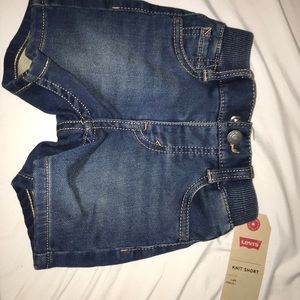 Levi toddler blue Jean knit shorts